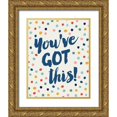 thumbnail image 1 of Lula Bijoux and Company 12x14 Gold Ornate Wood Framed with Double Matting Museum Art Print Titled - Youve Got This, 1 of 4