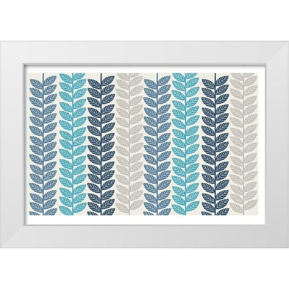 Lula Bijoux and Company 14x11 White Modern Wood Framed Museum Art Print Titled - Vine Leaves 2