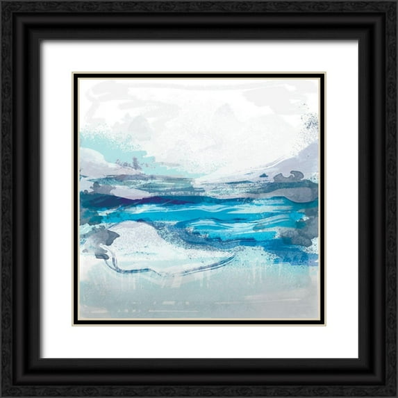 Lula Bijoux and Company 15x15 Black Ornate Wood Framed with Double Matting Museum Art Print Titled - Coastal 1