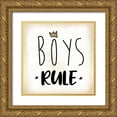 thumbnail image 1 of Lula Bijoux and Company 15x15 Gold Ornate Wood Framed with Double Matting Museum Art Print Titled - Boys Rule, 1 of 4