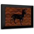 thumbnail image 1 of Lula Bijoux and Company 18x15 Black Modern Framed Museum Art Print Titled - Cozy Cabin Deer, 1 of 5