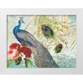 thumbnail image 1 of Lula Bijoux and Company 18x15 White Modern Wood Framed Museum Art Print Titled - Peacock 110, 1 of 4