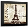 thumbnail image 1 of Lula Bijoux and Company 20x20 Black Modern Framed Museum Art Print Titled - Fance Eiffel, 1 of 5