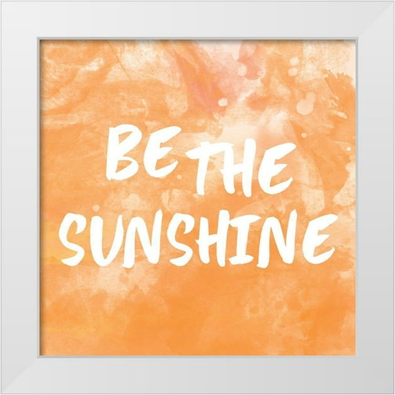 Lula Bijoux and Company 20x20 White Modern Wood Framed Museum Art Print Titled - Be The Sunshine Watercolor