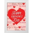thumbnail image 1 of Lula Bijoux and Company 23x32 White Modern Wood Framed Museum Art Print Titled - Valentine Flag 4, 1 of 4
