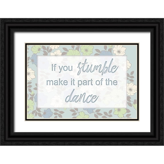 Lula Bijoux and Company 24x17 Black Ornate Wood Framed with Double Matting Museum Art Print Titled - Dance Stumble 1