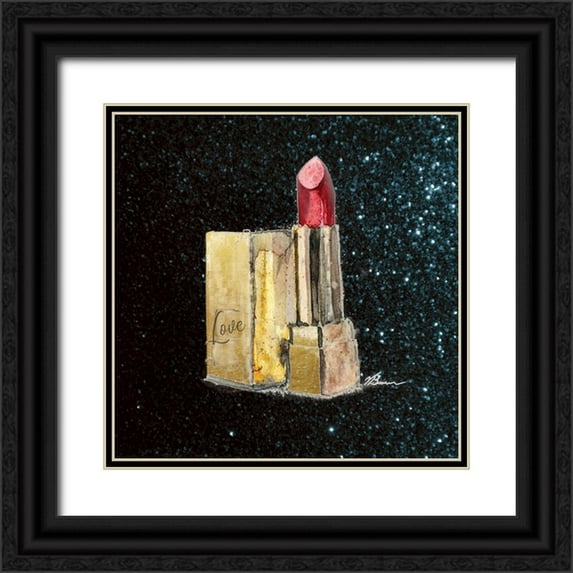 Lula Bijoux and Company 26x26 Black Ornate Wood Framed with Double Matting Museum Art Print Titled - Girl Boss 1