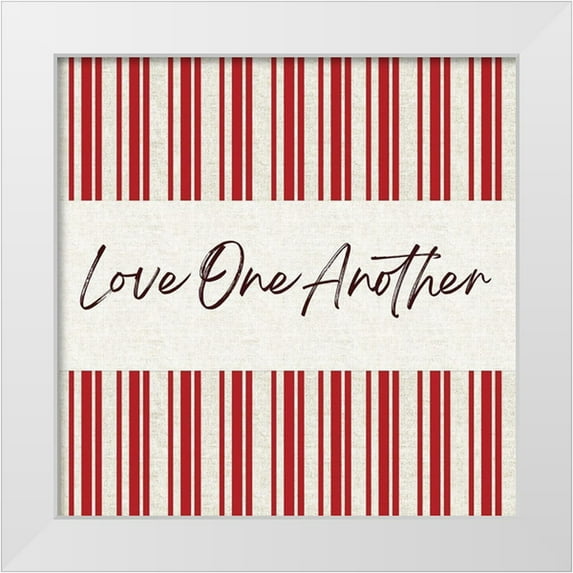 Lula Bijoux and Company 26x26 White Modern Wood Framed Museum Art Print Titled - Love One Another