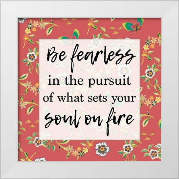 Lula Bijoux and Company 26x26 White Modern Wood Framed Museum Art Print Titled - Soul Fire 4