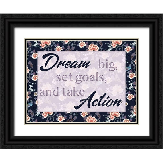 Lula Bijoux and Company 32x25 Black Ornate Wood Framed with Double Matting Museum Art Print Titled - Dream Actions 1
