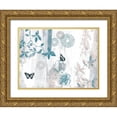 thumbnail image 1 of Lula Bijoux and Company 32x25 Gold Ornate Wood Framed with Double Matting Museum Art Print Titled - Spring Butterflies, 1 of 4