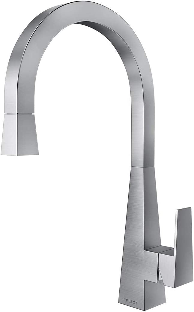 Lulani Santorini Stainless Steel 1-Handle Pull-Down Kitchen Faucet (No Spray Feature) - Brushed Stainless