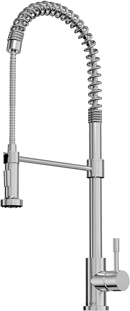 Lulani Soneva Stainless Steel 1-Handle High Arc Semi-Professional Kitchen Faucet - Brushed Stainless