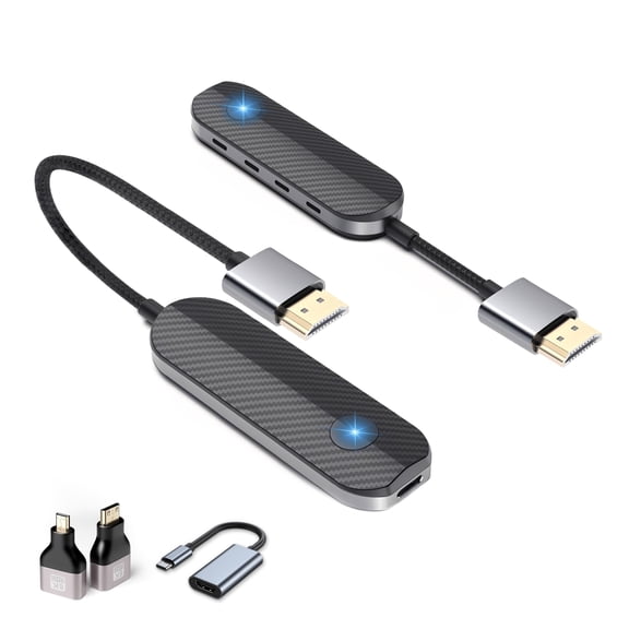 Lulaven iShare Pro 2026 Wireless HDMI Transmitter and Receiver Kit, 4K Ultra HD Streaming Adapter for iPhone 15/16/17, Laptops, Gaming Consoles