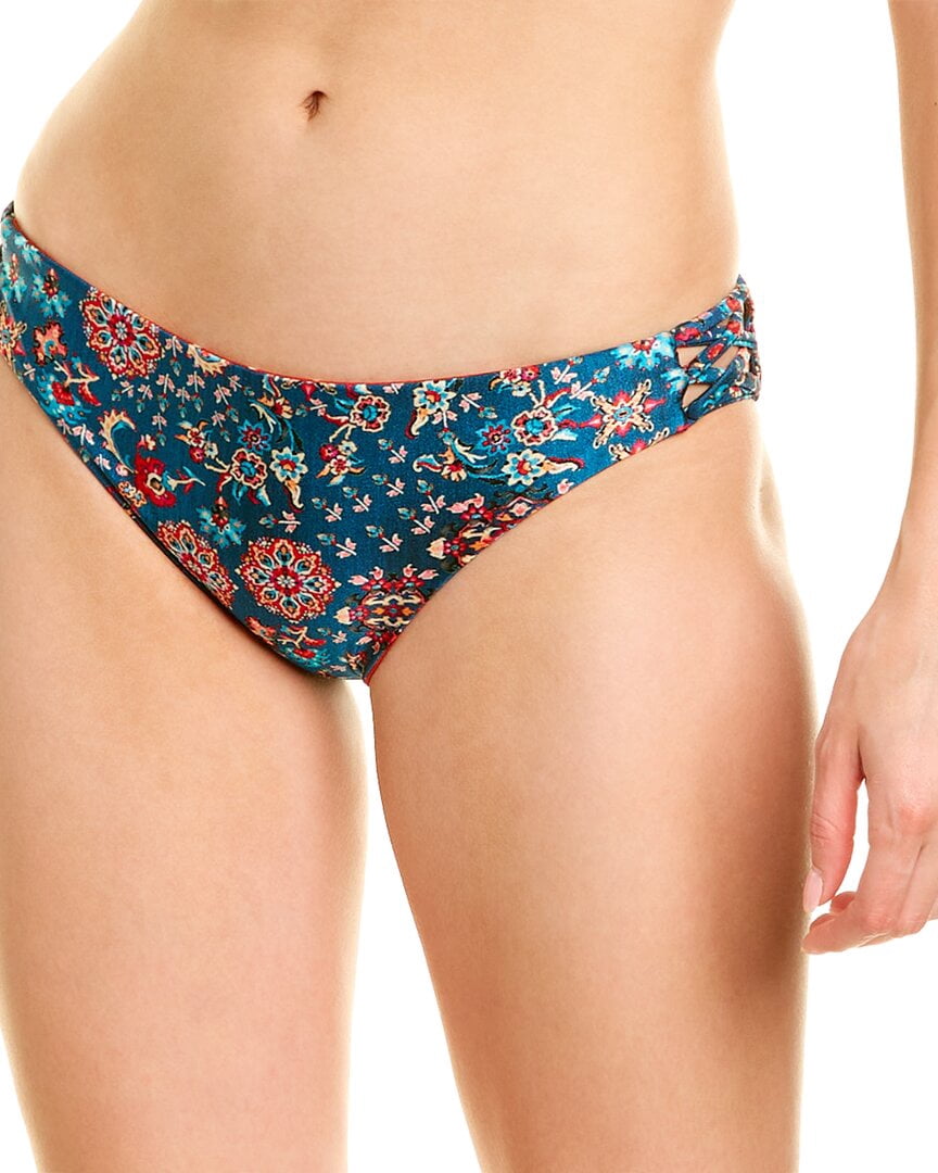 Luli Fama Women's Brazilian Bikini Bottom - Seamless Ruched Design With Tie Sides - View #5