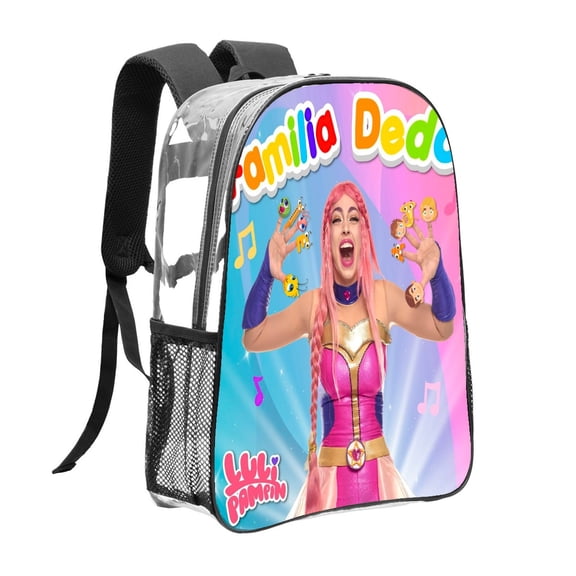 Luli Pampin Pattern Transparent Backpack Lightweight And fashionable Showcasing Personality And Leading The Trend