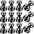 Lulitta 12 Pack Black Magnetic Push Pins, Strong Neodymium Magnet ...
