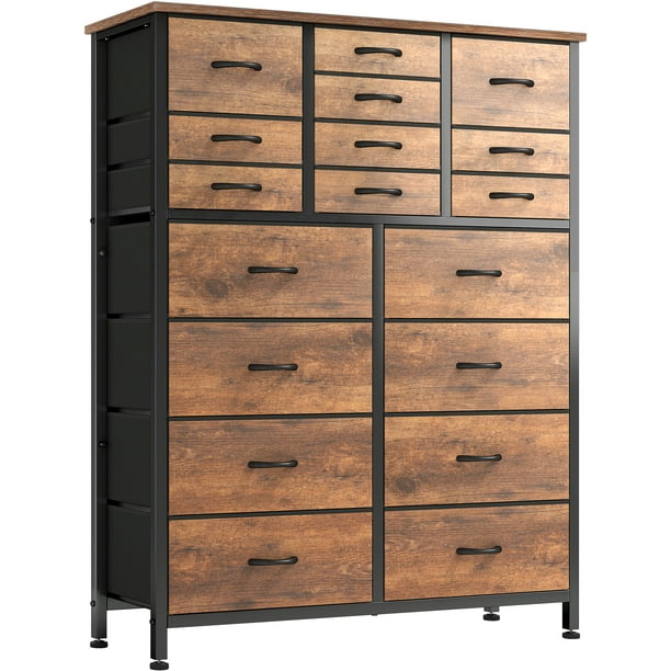 Lulive Dresser for Bedroom Tall Dressers with 18 Drawers Fabric