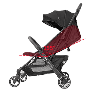 LullaRide Air Lightweight Baby Stroller, Portable Travel Toddler Stroller with Adjustable Backrest, Cup Holder, Compact & Airplane-Friendly, One-Handed Fold, Black