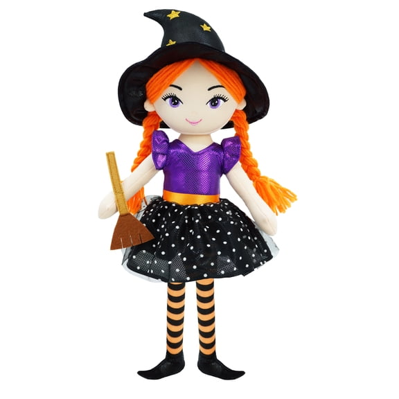 Lullaberry 16" Enchanted Witch Doll Lydia Plush Stuffed Soft Girl Doll - Halloween Gift