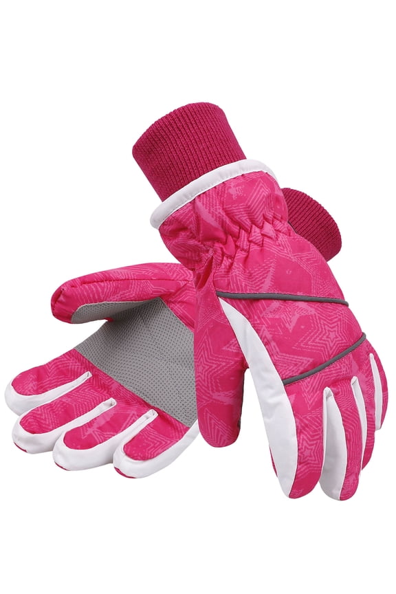 Lullaby Kids Ski Gloves Kids Windproof Waterproof Snowboard Snow Gloves S
