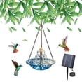 thumbnail image 1 of Lullaby Solar Powered Hummingbird Feeder Fountain Outdoor, Double layer Hummingbird Bath Fountain and Feeder, Hanging Glass Birdbath Bowl for Garden Backyard, 1 of 7