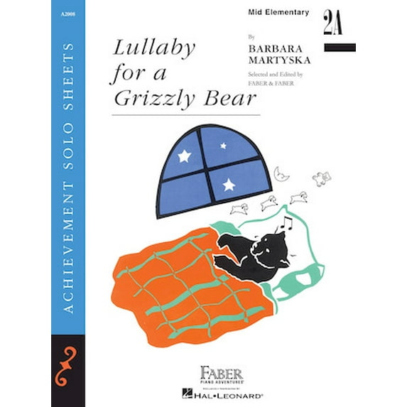 Lullaby for a Grizzly Bear Mid-Elementary/Level 2A Piano Solo (Barbara Martyska) (Sheet Music/Songbook)