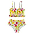 thumbnail image 1 of Lullu Bikini Set for Girls Fruit Print Ruffle Swimsuits Beach Bathing Suit, Sizes 5-14, 1 of 6