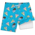 thumbnail image 1 of Lullu Boy Quick Drying Stretch Swim Trunks with Compression Liner Bathing Suit, Sizes 2-14, 1 of 3