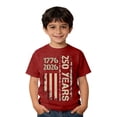 thumbnail image 1 of Lullu Boy's 4Th of July Short Sleeve T-Shirt for America's 250Th Anniversary, Sizes 1-14, 1 of 3