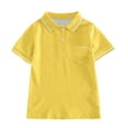 thumbnail image 1 of Lullu Boy's Short Sleeve Polo Shirt School Uniform Summer Casual Solid Shirt, Sizes 3-14, 1 of 3