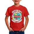thumbnail image 1 of Lullu Boys Back To School Graphic Tee Short Sleeve Round Neck T-Shirt for Kids, Sizes 3-13, 1 of 3