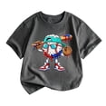thumbnail image 1 of Lullu Boys Baseball Graphic Short Sleeve T Shirt Active T-Shirt Summer Tee, Sizes 6-7, 1 of 4
