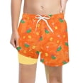 thumbnail image 1 of Lullu Boys Beach Swimming Trunks with Compression Liner Quick-Dry Board Shorts, Sizes 5-16, 1 of 3