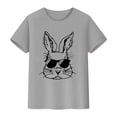 thumbnail image 1 of Lullu Boys Bunny Graphic Tee Short Sleeve Crew Neck T Shirt Summer Tshirt Top, Sizes 2-13, 1 of 3