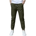 thumbnail image 1 of Lullu Boys Casual Lightweight Jogger Pants Stretch Drawstring Pants, Sizes 4-12, 1 of 4