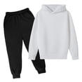 thumbnail image 1 of Lullu Boys Casual Sports Outfits Solid Soft Hoodie Jogger Sweatpants Sweatsuit, Sizes 3-14, 1 of 2