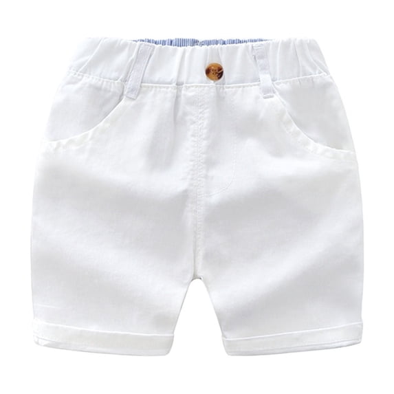 Lullu Boys Cotton Pull On Shorts Summer Breathable Lightweight Play Shorts, Sizes 1-6