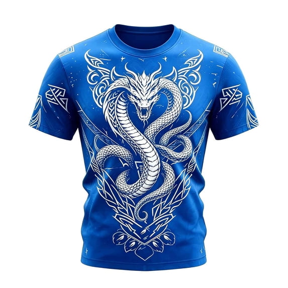 Lullu Boys Dragon Graphic Tee Short Sleeve Round Neck T-Shirt Summer Tshirt, Sizes 2-13