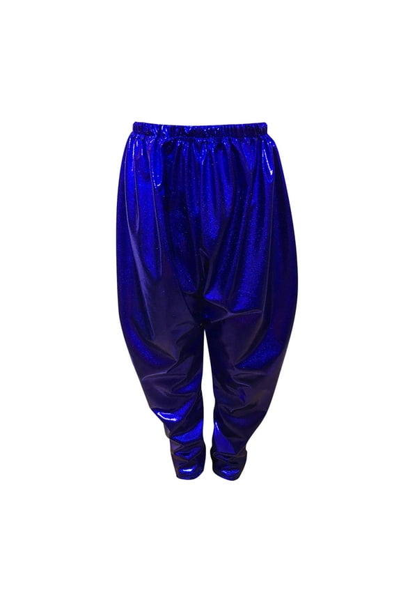 Boys Girls Metallic Harem Pants Stage Performance Loose Dance Pants, Sizes 3-16