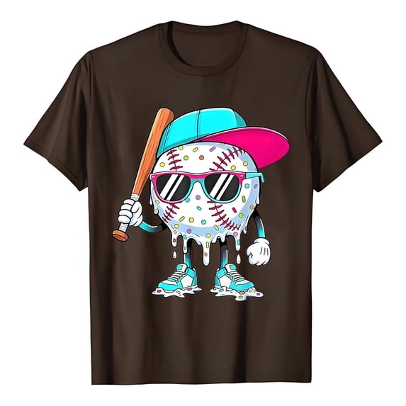 Lullu Boys Graphic Tee Baseball Short Sleeve T Shirt Casual Sports T-Shirt Top, Sizes 2-13