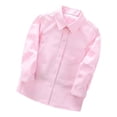 thumbnail image 1 of Lullu Boys Long Sleeve Dress Shirt Kids Classic Solid Basic Button Down Shirt, Sizes 3-16, 1 of 2