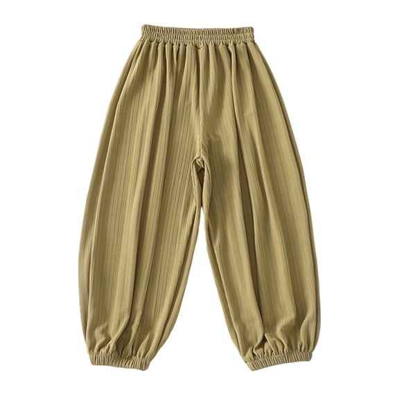 Lullu Boys Pants Casual Lightweight Loose Fit Trousers Summer Breathable Pants