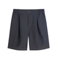 thumbnail image 1 of Lullu Boys Performance School Uniform Shorts Kids Casual Pull On Flat Front Shorts, 1 of 2
