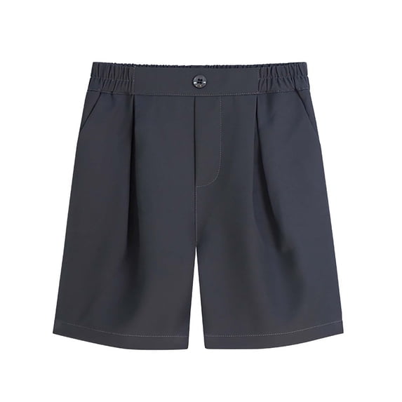 Lullu Boys Performance School Uniform Shorts Kids Casual Pull On Flat Front Shorts