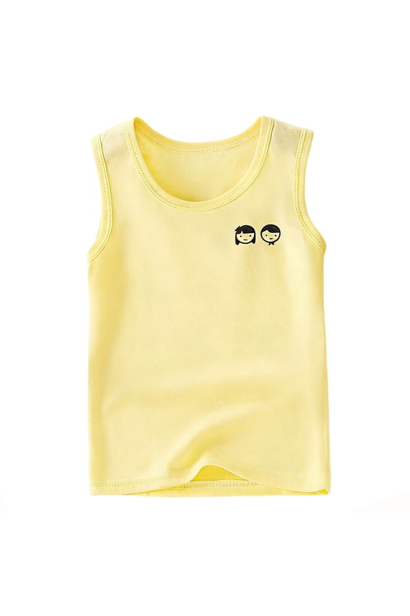 Boys Racerback Ribbed Tank Top Sleeveless Shirt Summer Casual Undershirt, Sizes 2-12