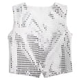 thumbnail image 1 of Lullu Boys Sequin Vest Stage Performance Party Dance Waistcoat Sleeveless Top, Sizes 2-18, 1 of 8