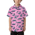 thumbnail image 1 of Lullu Boys Short Sleeve Button Up Shirt Summer Lightweight Beach Shirt for Kid, Sizes 3-13, 1 of 3