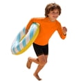 thumbnail image 1 of Lullu Boys Solid Long Sleeve Rash Guard UPF 50+ Beach Pool Swim Shirt Swimwear, Sizes 3-14, 1 of 3