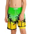 thumbnail image 1 of Lullu Boys Summer Beach Swim Trunks with Compression Liner Quick Dry Stretch Swim Shorts, Sizes 2-14, 1 of 3